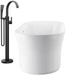 RAVAK Padlón álló kádcsaptelep FM 080.20BLM. RB07A, matt fekete (R-box nélkül) - szerelvenycenter