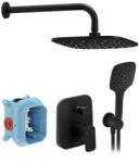 RAVAK 10° Free falsík alatti zuhanyszett TD F 090.21BLM. O2, matt fekete