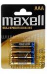 Maxell Elem AAA mikro LR03 1, 5V Super tartós alkaline 4 db/csomag, Maxell (MAXELL_31531) (MAXELL_31531)