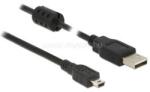 Delock USB 2.0-s kábel A-típusú csatlakozódugóval > USB 2.0 Mini-B csatlakozódugóval, 1, 5 m, fekete (DL84913) (DL84913)