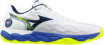 Mizuno Wave Enforce Court AC White/Dazzling Blue/Lightning Férfiteniszcipő EUR 43