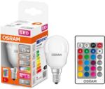 OSRAM Star P40 RGBW LED izzó, Távirányító, Dimmelhető, E14, 4.2W (25W), 250 lm, Fehér és színes fény