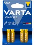 VARTA Elem AAA mikro LR03 Longlife 4 db/csomag, Varta (VARTA_1075) (VARTA_1075)