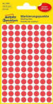 Avery-Zweckform Etikett, 8 mm, kör, eltávolítható, AVERY ZWECKFORM, piros, 416 etikett/csomag (AY3589) (AY3589)