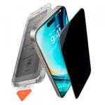 TORRAS Folie de protectie Ecran Privacy Torras GlassGo Install Master pentru Apple iPhone 16 Pro Max, Sticla Securizata, Full Glue - evomag
