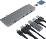 Green Cell Докинг станция Green Cell HUB GC Connect60 8 в 1Thunderbolt 3, HDMI, microSD, Power Delivery 100 W за Macbook Air/Pro (up to 2019) (GC Connect60)
