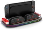 IPEGA SW2210 Multifunkciós Nintendo Switch 2 töltőállvány, RGB, fekete
