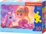 Castorland Puzzle Castorland cu 30 de piese - Prințesă cu unicorn (B-03853-1) Puzzle