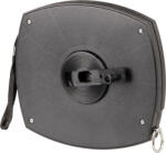 Giantop Mérőszalag, Giantop CR-001, fekete, 50 m/10 mm, acél szalag, fém rögzítőhurok, műanyag tok, tekercselő fogantyú (TC216579)