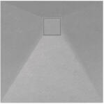 Welland kőhatású zuhanytálca szifonnal 80 x 80 cm - szürke (GT-8080SS)