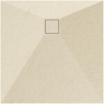 Welland kőhatású zuhanytálca szifonnal 80 x 80 cm - bézs (GT-8080SS)