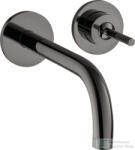 Hansgrohe AXOR UNO falsík alatti mosdócsaptelep 225 mm-es kifolyóval, nem zárható leeresztővel, polírozott fekete króm 38116330 (38116330)