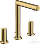 Hansgrohe AXOR UNO 200 3 üléses mosdó csaptelep Zero fogantyúval, automata leeresztővel, polírozott arany hatású 45133990 (45133990)