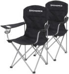 SONGMICS Összecsukható Kemping Szék Szett Oxford Szövettel Fekete (EUZ-GCB08BK)