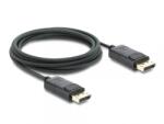 Delock Cablu Coaxial DisplayPort 8K60Hz/4K240Hz 80Gbps brodat 1m Negru, Delock 81673 (81673)