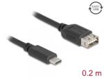 Delock Cablu USB 2.0 Type C la EASY USB-A T-M 0.2m, Delock 81534 (81534)