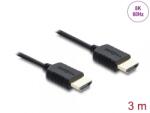 Delock Cablu Coaxial High Speed HDMI 8K60Hz/4K240Hz 48Gbps 3m Negru, Delock 81683 (81683)