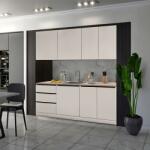 TEMPO KONDELA Mobilier de bucătărie, 2 m, caşmir, ASTI