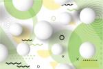 agmART Fotótapéta Absztrakt Gömbök 3D Figurák 380x256 (Fototapety agmART)
