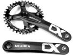 Spyral Meroca CX N-W négyszögtengelyes MTB hajtómű, 36T, 1x9-12s lánckerékkel, 170 mm, alumínium, fekete