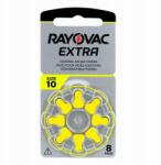 Rayovac 10 8BL 8x Hallókészülék akkumulátorok (10AUX-8XEMF)