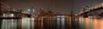 agmART Fotótapéta Város Kilátás Megvilágított Híd Folyó (Fototapety agmART)