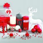 POL-MAK Karácsonyi Red Composition szalvéta 20 db-os 33x33 cm