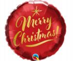 Qualatex Karácsonyi Merry Christmas Red fólia lufi 46 cm