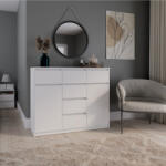 GreenSite 2D6S fiókos szekrény, 120x100x40 cm, fehér