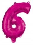 Procos Rózsaszín Hot Pink 6-os szám fólia lufi 95 cm