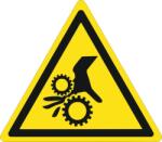  Jelzés Figyelem Forgó elemek gravírozott 10x10 cm sok minta (Tabliczka piktogram)