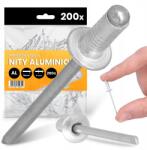  200x Törhető Szegecsek 4x10 mm Alumínium Acél Horganyzott Rozsdamentes Iu szegecs (SE030311327)