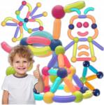 KRUMAD Mágneses építőkockák, nagy méretű, oktató jellegű, gyerekeknek, Sticks 66 db-os (Klocki magnetyczne KRUMAD 66elementów)