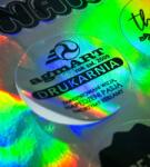 agmART Holografikus öntapadós matricák Holo saját grafikával 50 db 6 cm