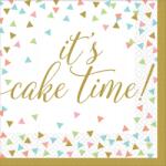 Amscan Konfetti Cake Time szalvéta 36 db-os 33x33 cm