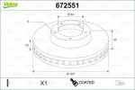 VALEO Disc frana VALEO COATED 672551 (672551)