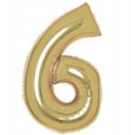 Amscan Arany White Gold 6-os szám fólia lufi 92 cm