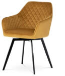  Elegáns Bársony Étkezőszék Sárga Színben Forgó Mechanizmussal. DCH-425 YEL4 (artDCH-425-YEL4)
