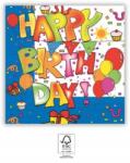 Procos Happy Birthday Kokliko szalvéta 20 db-os 33x33 cm Fsc