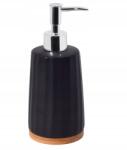 BISK Kido szappanadagoló, fekete kerámia és bambusz (08407)