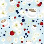 agmART Fotótapéta Kávé Eper Virágok (Fototapety agmART)