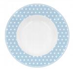  Kék pöttyös tányér 22 cm (3830073113850)