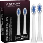 U-Smiler 2 Fejvég U-smiler Szónikus Fogkeféhez 2x Soft Finom (2 GŁÓWKI SZCZOTECZKI SONICZNEJ U-SMILER)