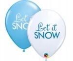 Qualatex Karácsonyi Let it Snow léggömb, lufi 6 db-os 11 inch (30 cm)