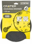 Crater csiszolóháló öntapadós 5db/csomag K80 (322H744)