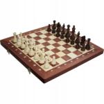 Caissa Összecsukható sakk készlet No. 4, intarziás mahagóni 41x41 cm