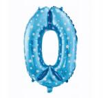 GoDan Kék Blue with Stars 0-ás szám fólia lufi 61 cm
