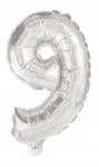  Mini 9-es szám Silver Fólia lufi 35 cm - allegro