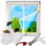 BROS Szúnyogháló Rovar Ablakra 150x180 Tépőzáras Fehér Legyek Szúnyogok Ellen (MOSKITIERA SIATKA NA OKNO OWADY 150x180)