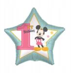 Amscan Disney Mickey Star Első születésnap fólia lufi 43 cm